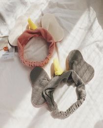 Korean Simple Cute Elephant Ear Plush Fabric Headband Headdress Fashion Sweet Girl Children Wash Face Hair Accessories5028441