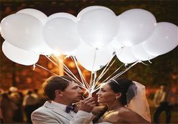 12inch White Led Flash Balloons Illuminated LED Balloon glow birthday party supplies Wedding Decoration powered by Battery9561226