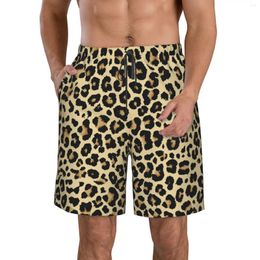 Men's Shorts Wansici Beach Adults Pants Leopard Pattern Design Vector Illustration Background