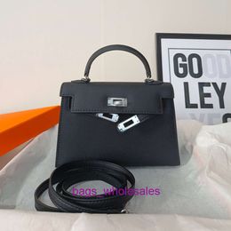 Luxury Handbags Are Sold Cheaply 2024 New Genuine Leather Second Generation Mini Bag Hand Palmprint Cowhide Womens Premium Feel Shoulder Handbag