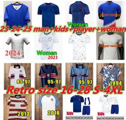 2024 America PULISIC USA Soccer Jerseys REYNA AARONSON WEAH ACOSTA McKENNIE 24 25 maillot de FERREIRA DEST MORGAN LALAS Retro Football shirt RAPINOE DUNN men kids