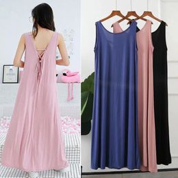 Women's Sleepwear Fdfklak Modal Summer Nighty Lingerie Femme Sexy Nightgowns Night Dress Women Nightwear Sleeping Plus Size L XL XXL