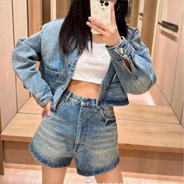 Autumn Early Nanyou High Quality Triangle Label Classic Versatile Trendy Short Collarless Coat For Women Women S Wear