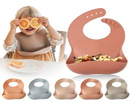 Natural Health and Safety 1pc Silicone Bibs for Kids Newborn Baby Feeding Tableware Waterproff Baby Bibs for Toddler Breakfast Fee8653045