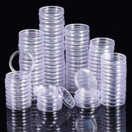 Boxes 200pcs Transparent Coin Collecting Box Plastic 25mm Round Coins Holder Capsules Collection Supplies Storage Dustproof
