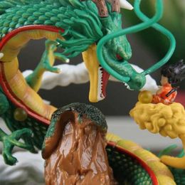 Action Toy Figures 20cm Z Anime Figure Shenron Kalinta Cactus And Little Goku Action Figure Reduced Statue Model Collectible Decor Toys