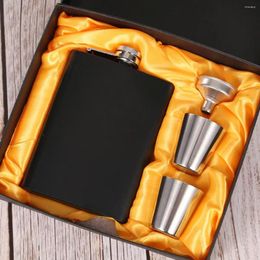Hip Flasks 8oz 304Stainless Steel Flask For Alcohol Wine Mug Wisky Bottle With Box Gift Set Men Drinkware Wedding Christmas Gifts