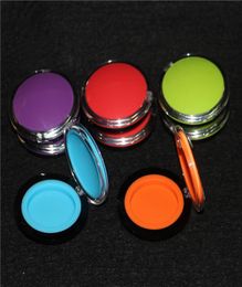 nonstick oil silicone container clear 6ml plastic dab wax storage jar shatter glass water pipes acrylic vaporizer silicon jars4580605