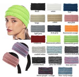 New Colorful Knitted ponytail Crochet brand Headband Winter Ear Warmer Elastic Hair Band Wide Hair Accessories9176296