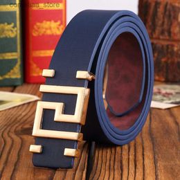 Belts Fashion Casual Gold Letter Button Top Mens Womens Belts for Daily Wear Jeans Designer Belts for Comfortable Gift To BoyfriendY240315