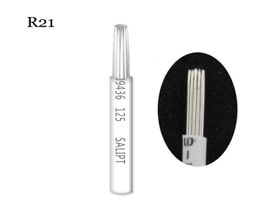 40 Pcs R21 Fog Eyeborw Microblading Needles Semi Permanent Makeup Blade SHADING 21 Pin Round Fog Eyebrow Tattoo Needle2652963