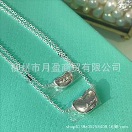 Designer Tiffay und Co High Version Love 925 Silber Akazienbohne Halskette weibliches Erbsenhalsband Geschenk