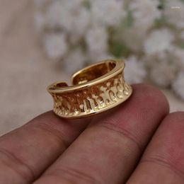 Cluster Rings Sell Fashion Yellow Gold Colour Ladies Finger Ring Jewellery For Women Birthday Gift Drop