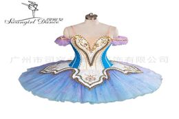 YAGP Blue Gold Competiton Don Quixote Professional Classical Ballet Tutu Stage Costume Women Paquita Tutu Ballerina BT91011065240