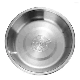 Dinnerware Sets Stainless Steel Plate Soup Basin Metal Reusable Round Mixing Bowl Dish Dinner Desert Candy For Home Kitchen Camping