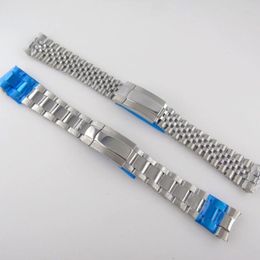 Watch Bands Silver 20mm Oyster Jubilee Style Strap Band Steel Bracelet Spare Parts 316L Stainless Folding Clasp Middle Polished271W