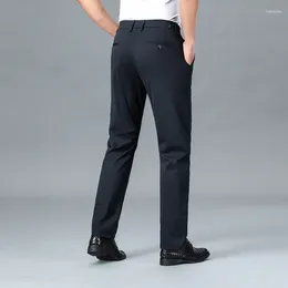Men's Suits Fashion Business Casual Pants Summer Thin High-End All-Match Suit Stretch Silky Breathable Formal Trousers