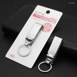 Keychains Anti-Lost Heavy Duty Stainless Steel Belt For Key Holder Key-Clip Detachable Keyrings Keys Keychain Men Jewellery