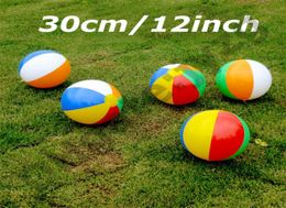 30cm12inch Inflatable Beach Pool Toys Water Ball Summer Sport Play Toy Balloon Outdoors Play In The Water Beach Ball Fun Gift5768241