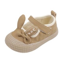 First Walkers 0-3 years spring shoes everyday for kids with cute ears Khaki beige soft rubble little girls boys sneakers baby outdoor walkers 240315