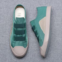 Casual Shoes Brand Canvas Men's Sneakers S Elastic Band Mixed Colours Loafers Summer Breathable Lazy Flat B20009