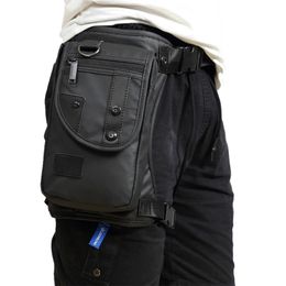 Men Waist Pack Bum Leg T Motorcycle Rider NylonCanvas MilitaryAssault Male Cross Body Fanny Hip Belt Drop Bags 240308