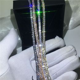 4 Colours Lovers Tennis bracelet Diamond White Gold Filled Party Engagement bracelets for women wedding accessaries280o