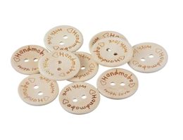 Natural Color Wooden Buttons Handmade Letter Love Botones Scrapbooking For Wedding Decor 15mm20mm25mm Sewing Accessories7447895