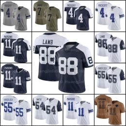 11 Micah Parsons Dak Prescott Jersey de futebol Ceedee Lamb Trevon Diggs Ezekiel Elliott DeMarcus Lawrence Emmitt Smith Daron Bland Deuce Vaughn Brandin Cooks