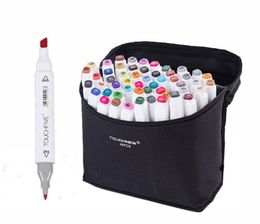 new touchfive 30 40 Colours art markers pen oily writing art supplies for animation manga draw brush luxury pen liner dual head2490097