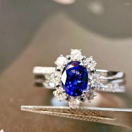 Stud Earrings JY2024 No. 11832 G18 K Gold Jewellery Natural 0.79ct Blue Sapphire Gemstones Studs For Women
