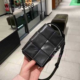 Bottegvenetas Cassette Designer Bag Handbags Mini Woven Oil Wax Leather One Shoulder Green Small Square