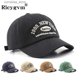 Ball Caps Embroidery New York Baseball Hats Washed Cotton Cap For Men Women Gorras Snapback Caps Baseball Caps Casquette Dad HatY240315