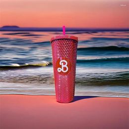 Water Bottles Tumbler Matching Straw Double Insulation Leak-proof Thermal Household Insulated Cup Cartoon Dustproof With Cover