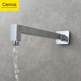 Ciencia 304 Stainless Steel Square Shower Arm G12 Bathroom Wall Mounted for Fixed Rain Head 240314