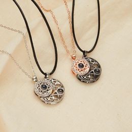 Pendant Necklaces 1 Pair Magnetic Couple Necklace Heart Shape Opposites Attracting Jewellery Gift For Lover HSJ88