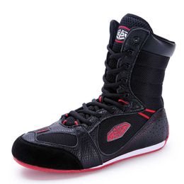 HBP Non Brand Professional Gym Training Combat Boots Luxury Wide Fit Men Women Boxing Shoes