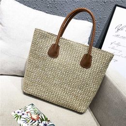 Beach Bags Large Capacity Woven Bag for Women in Fashionable Single Shoulder Crossbody Bag Textured Hand-held Straw