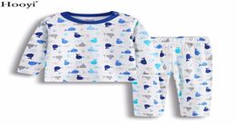 Blue Whale Baby Clothes Suit At Home 100 Cotton Boys Sleepwear Top Quality Children TShirt Pant Set 36 612 1218 1824 Month 22621070