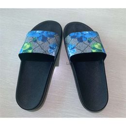 Unisex Designer Snake Print Leather Slides - Summer Flat Sandals with Rubber Sole Green Packaging Dust Bag Card