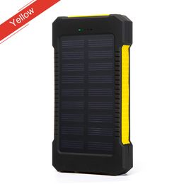20000mah Solar Power Bank Charger with LED flashlight Compass Camping lamp Double head Battery panel waterproof outdoor charging 04e