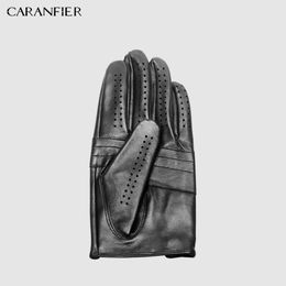 Fashion- Mens Genuine Leather Gloves Male Breathable Goatskin Thin Spring Summer Autumn Driving Anti-skid Mittens Men Gloves321n