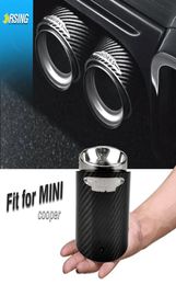 1 Pc Glossy Carbon Fibre Exhaust Muffler pipe Tips Fit For Mini Cooper F54 F55 F56 F57 F60 R559595129