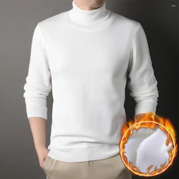 Men's Sweaters Trendy Turtleneck Jumper Solid Colour Knit Top Warm Pullover Sweater For Winter Ideal Vacation And Holiday