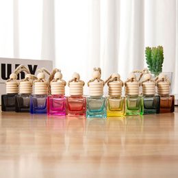 8ml Mini Hanging Car Perfume Bottle Clear Transparent Bottle Scent Perfume Bottles Car Air Freshener Bottle Refillable