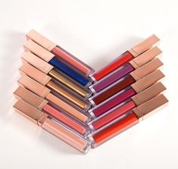 Whole Waterproof Long Lasting Matte Liquid lipstick Lip Gloss 13 Colours Square Rose Gold Tube Shimmer Lip Gloss Makeup Lip Sti7976353