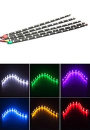 4pcs 30CM 5050 12SMD DC12V Waterproof LED Strip light for Car Interior Exterior Decoration DRL Day Running Light colorful7666304