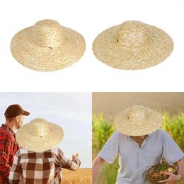 Berets Summer Cowboy Straw Hat Breathable Functional Lightweight With Wind Lanyard Multipurpose For Hiking Fishing Accessories