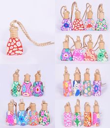 Soft Ceramics Car Perfume Bottle Glass Empty Various Styles Hanging Decor Arts Air Freshener Diffuser Bead Rope Bottles 1 2ct K27269092