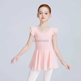 Girl's Dresses Ballet skirt Tutu for girls dance leotard for kids gymnastics ballet leotard double sleeves ballet training outfits for ballerinas 240315